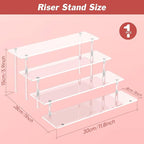 4 Tier Acrylic Display Risers, Cupcake Stand | Large Dessert Display - Image 2