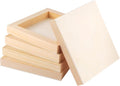 FSWCCK 5 Pack 6 x 6 inch Wood Panel Boards, Unfinished Wood Canvas Panels by FSWCCK