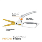 Fiskars Easy Action Titanium Scissors, Spring-Assisted Craft Scissors - Image 2