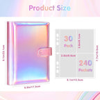 A5 Kpop Photocard Binder with 30 Pack 4-Pocket Card Pages, 6 Ring A5 Binder - Image 5