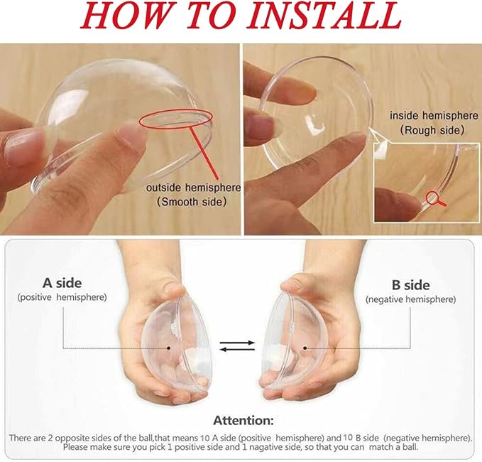 20 Clear Fillable Ornaments Balls- 100mm/3.94" Transparent Plastic Thickened - Image 7