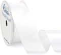 Ribbli White Double Faced Satin Wired Ribbon 1.5 Inch Christmas Ribbon by Ribbli