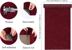CHIHUT Dark Red Velvet Drawer Liner Soft Creased Velvet Contact Paper - Image 8