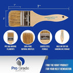Pro Grade - Chip Paint Brushes - 12 Ea 2 Inch Chip Paint Brush Light Brown - Image 2