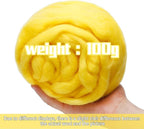 3.53oz Wool Roving, Wool Felting Supplies, Pure Wools, Chunky Yarn, Spinning - Image 2