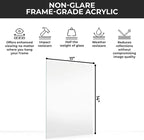 11x14 Non-Glare Acrylic Sheet Frame Replacement, UV Resistant Picture Cover | - Image 3