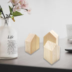 8Pcs 4 Sizes Birch Wood House Blocks, Dual Arrow Cutout Trays, Unfinished - Image 9