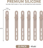 Oligei 25 Pcs Silicone Cable Ties, Cable Ties Reusable, High Elasticity Cord - Image 2