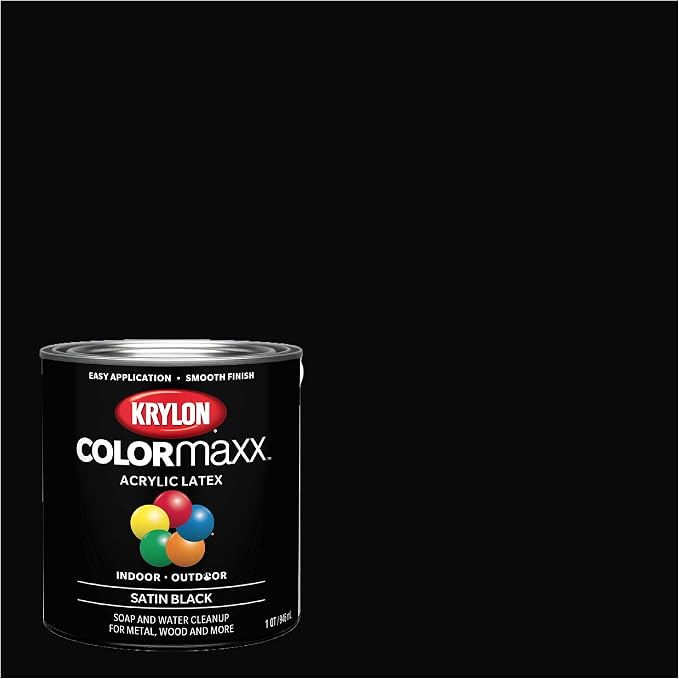 Krylon ColorMaxx Satin Interior/Exterior Acrylic Latex Paint, 1 Qt. - Image 2