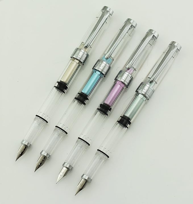 Lanxivi Yongsheng 3008 Piston Fountain Pen EF Extra Fine Nib, Transparent - Image 5