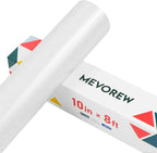 White Glitter HTV Heat Transfer Vinyl, Glitter Iron on Vinyl Roll 10" x 8ft | by MEVOREW