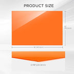 Orange Acrylic Sheet 12" x 16" x 1/8" Thick, ALCCIFI 2 Pack Opaque Glossy Cast - Image 3