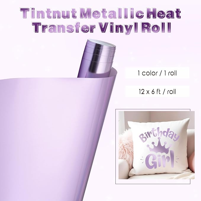 Tintnut Violet Holographic Heat Transfer Vinyl Roll, easy cut & weed, stretch - Image 2