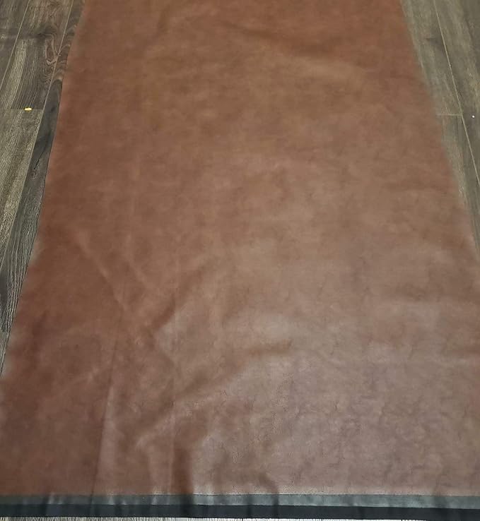 NAT Leathers | Brown pebblegrain Soft Faux Vegan Leather Fabric Sheet PU Peta - Image 6