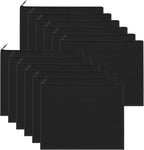 12 Pieces Black Cotton Canvas Makeup Bag, Blank DIY Craft Bag by Sinzip