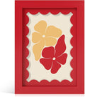 5x7 Picture Frame with Real Glass, Wooden cute 5 x 7 Photo Frame with Wavy Mat by THKRLOF