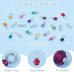 PH PandaHall 110pcs 22 Colors Crystal Bead Charms, 5mm Crystal Dangle Charm - Image 4