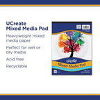 UCreate Mixed Media Pad, 50 Sheets - Image 5