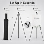 RRFTOK 2 Pack 63 in Sign Easel Stands, Instant-Fold Tripods - Image 3