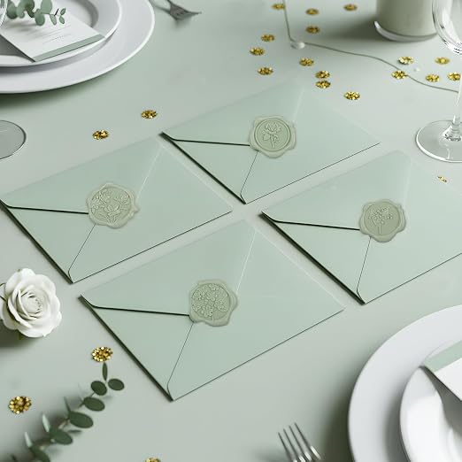 60Pcs Wax Seal Stickers, Wedding Invitation Envelope Seal Stickers Adhesive - Image 5