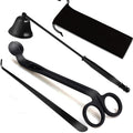 3 in 1 Candle Accessory Set, Candle Wick Trimmer Cutter, Candle Snuffer & Candle Wick Dipper for Candle Aromatherapy Lover Gift, Stainless Steel Candle Care Kit (Black)