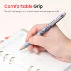 Taja Gel Pens, Floral Aesthetic 6 Pcs Quick Dry Black Gel Ink Pens, 0.5mm Fine - Image 5