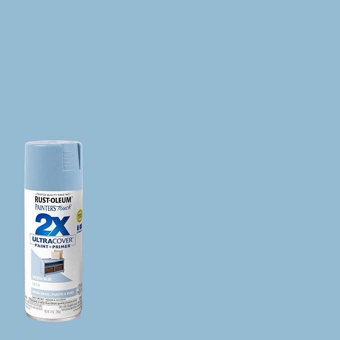 Rust-Oleum Painter's Touch 2X Ultra Cover Spray Paint, Satin French Blue | - Image 2