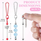 30 PCS Beadable Keychain Bars Bulk, Metal Blank Keychain Bars - Image 3