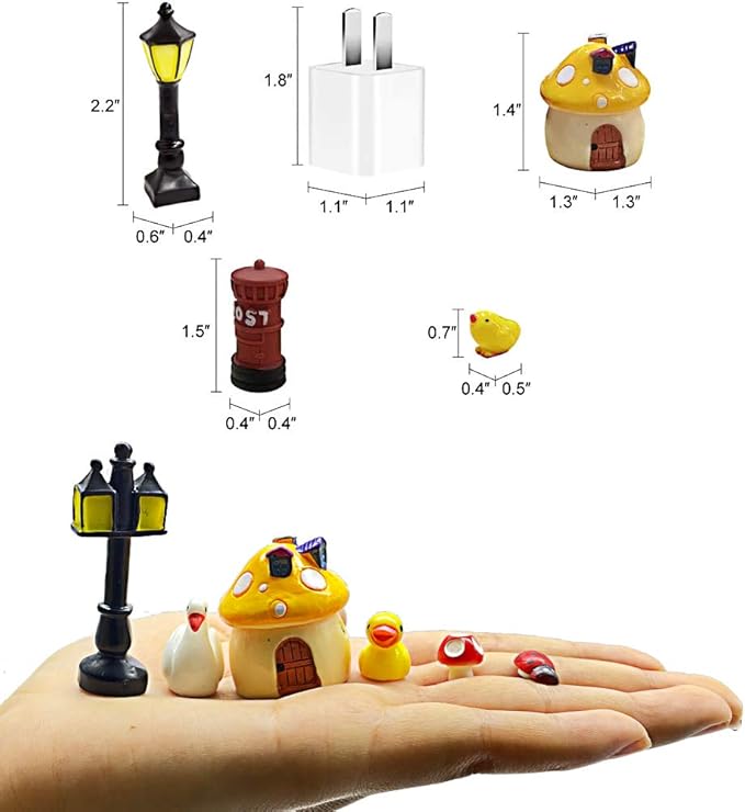 Dracarys Selected 100 Pcs Fairy Garden Accessories, Mini Resin Animals - Image 7