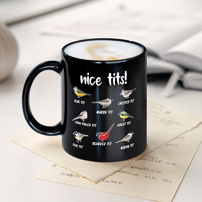 Jigfoxy Nice Tits Bird Mug, Funny Birds Coffee Mugs | 11Oz, Gifts - Image 4