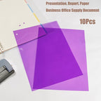 10-Pack A4 Colored PVC Flexible Plastic Sheets, 0.3mm Purple Transparent Film - Image 2