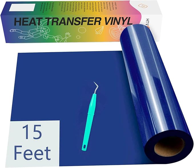 HTVRONT Heat Transfer Vinyl Blue HTV Vinyl Rolls by HTVRONT