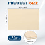 MECCANIXITY 3pcs Basswood Sheets 6 x 4 x 5/32 Inch Unfinished Wood Boards - Image 2