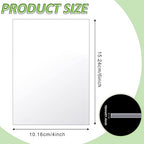 Queekay 80 Pack 4" x 6" Clear Acrylic Sheet Panel Plastic Cast Transparent - Image 2