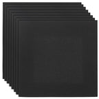 BENECREAT 8 Pcs 12x12inches Black Solid Felt Fabric Sheets by BENECREAT