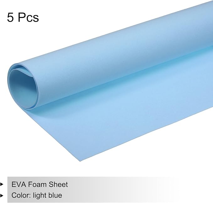 MECCANIXITY EVA Foam Sheets Light Blue 19.7 Inch x 35.4 Inch 1mm Thick Crafts - Image 3