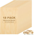 18pcs 12 x 15.7 x 1/8 Inch Plywood Basswood Sheets, 3 mm Unfinished Plywood by HOME