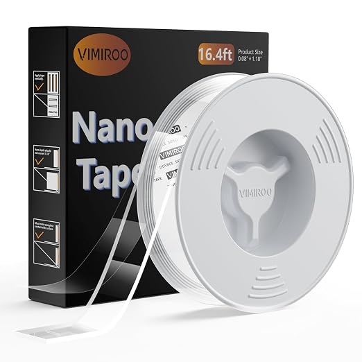 vimiroo Double Sided Tape Heavy Duty, 16.4FT Nano Tape, Extra Large Clear by VIMIROO