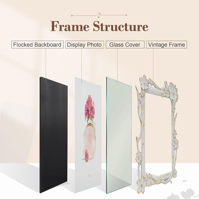 5x7 Vintage Picture Frame, Victorian Retro Decorative Photo Frames - Image 3