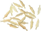ALIMITOPIA 100pcs Alloy Feather Charms Pendants Easter Angel Wing Feather - Image 4