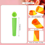 6Pcs Silicone Popsicle Molds Multicolor Popsicle Ice Pop Molds Baby Popsicle - Image 2