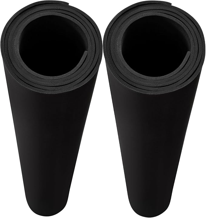 AMZQNART 2Pcs EVA Foam 6mm, Cosplay Foam 39x59 inch Black, High Density 90 kg/m³ by AMZQNART