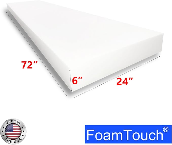 FoamTouch High Density Upholstery Foam, 1.79LB Density-45LB ILD, Made in USA – - Image 2