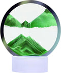 Moving Sand Art Picture Round Glass 3D Deep Sea Sandscape in Motion Display by rysnwsu