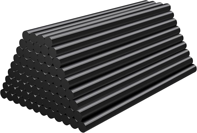 72pcs Black Hot Glue Sticks, 0.43"x8" Full Size Glue Sticks by ENPOINT