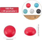 arricraft 100 Pcs Cracked Stone Cabochon, 12mm Flatback Gemstones Beads Mixed - Image 2