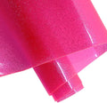 ONEART | Pink Transparent Glitter Vinyl Roll, 0.7 mm Solid Clear PVC Jelly by ONEART