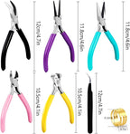 URSKYTOUS 5Pcs Jewelry Pliers Set Jewelry Making Pliers Tools Kit Include - Image 4