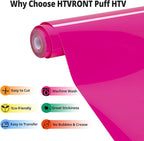 HTVRONT Puff Vinyl Heat Transfer, Puff Iron on Vinyl - Image 3