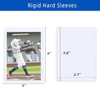 100 Card Sleeves Hard Plastic, Arjiekwei 3"X 4" Baseball Cards Protectors - Image 4